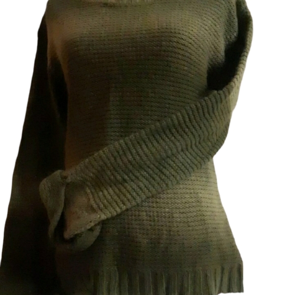 Women's Army Green Tie dye Look Kint sz Large Relativity sweater - Picture 3 of 9